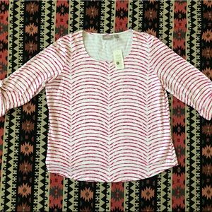 Chico’s Pink Striped Top
